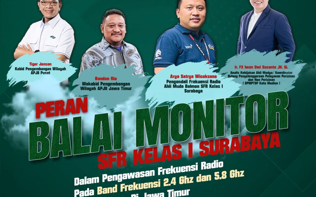 Sosialisasi Peran Balmon Surabaya dalam Pengawasan Frekuensi Radio 2.4 Ghz dan 5.8 Ghz di Jawa Timur